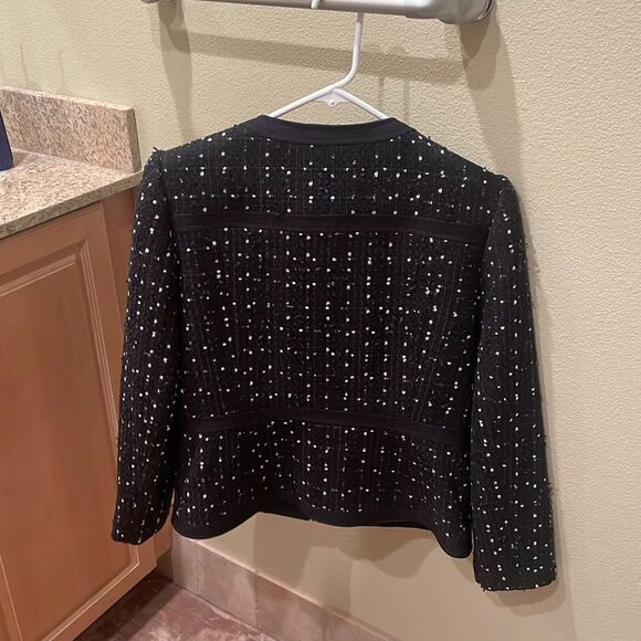 Karl Lagerfield Paris woman black and white tweed jacket - Picture 9 of 16